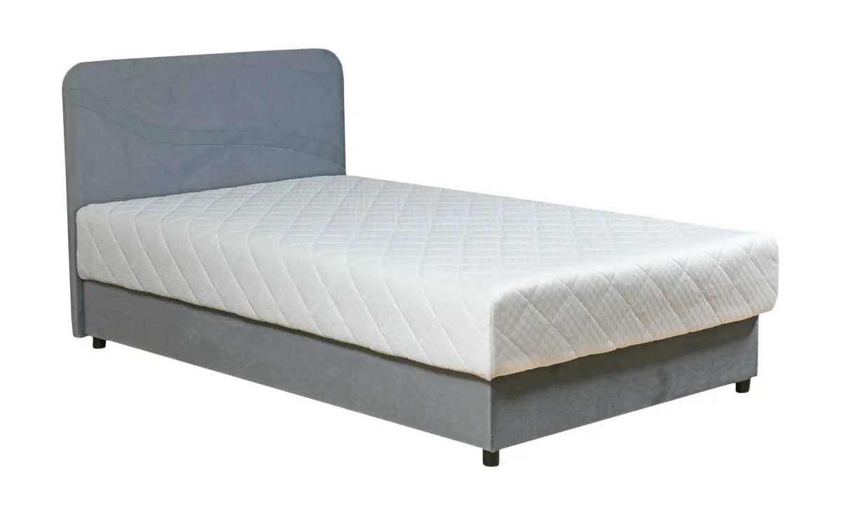 Boem krevet sa prostorom za odlaganje 120x205x100 cm sivi
