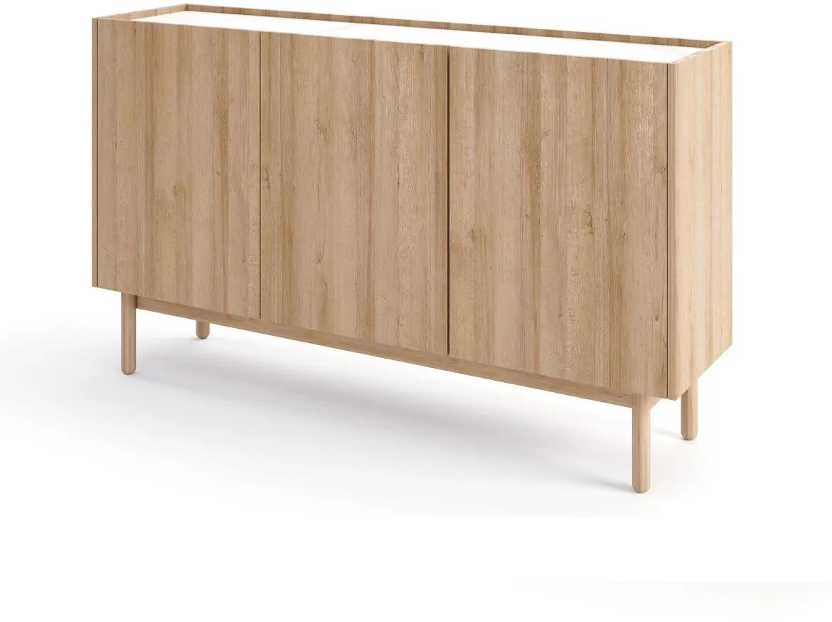 Boho komoda K144/83 3 vrata 144x37x83 cm natur