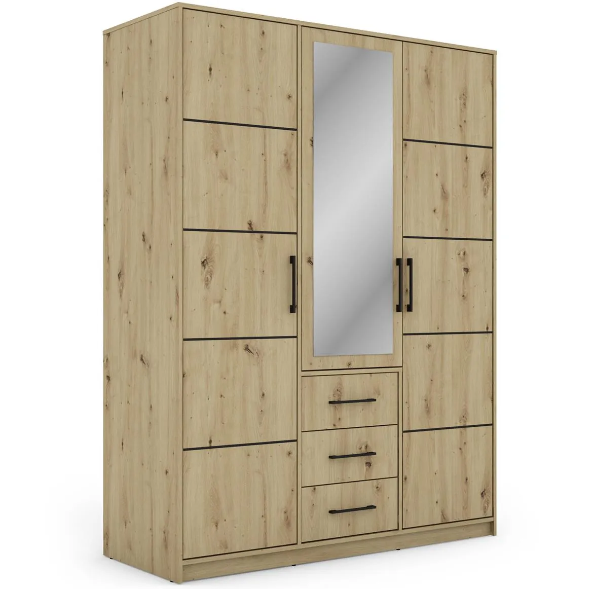 Bollate 3 ormar 3 vrata + 3 fioke 150x58x200 cm artisan