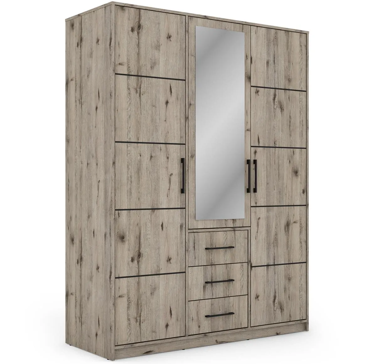 Bollate 3 ormar 3 vrata + 3 fioke 150x58x200 cm  wellington