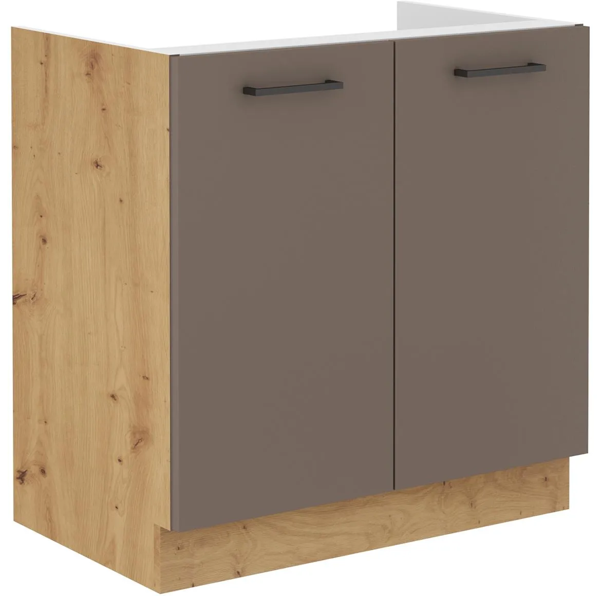Bologna kuhinjski element 2 vrata 80zl 2f bb 80x52x82 cm sivi hrast/artisan hrast