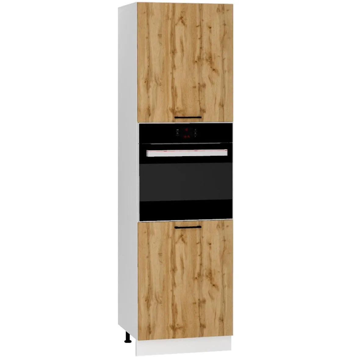 Bono D60pk 2133 Pl kuhinjski element za rernu 2 vrata 60x56x213,3 cm beli/natur (wotan hrast)