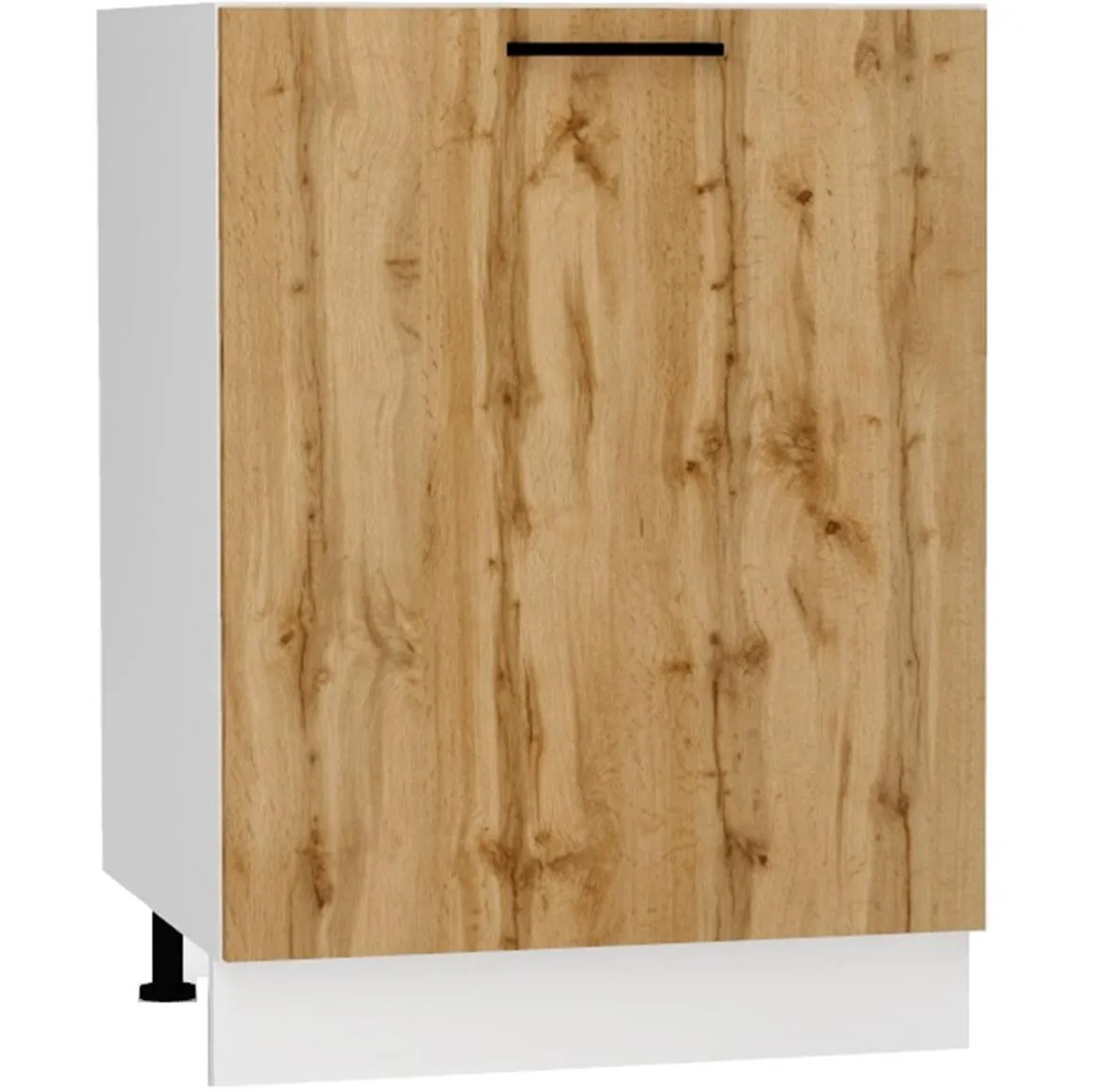 Bono D60zl S/1 kuhinjski element 1 vrata 60x52,4x82 cm beli/natur (wotan hrast)