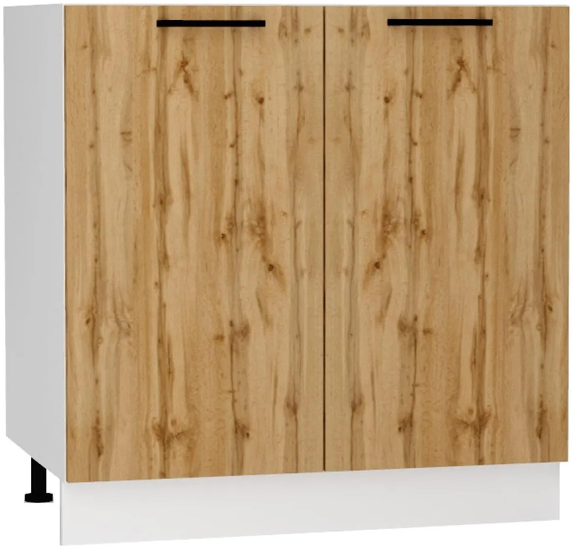 Bono D80zl kuhinjski element 2 vrata 80x52,4x82 cm beli/natur (wotan hrast)