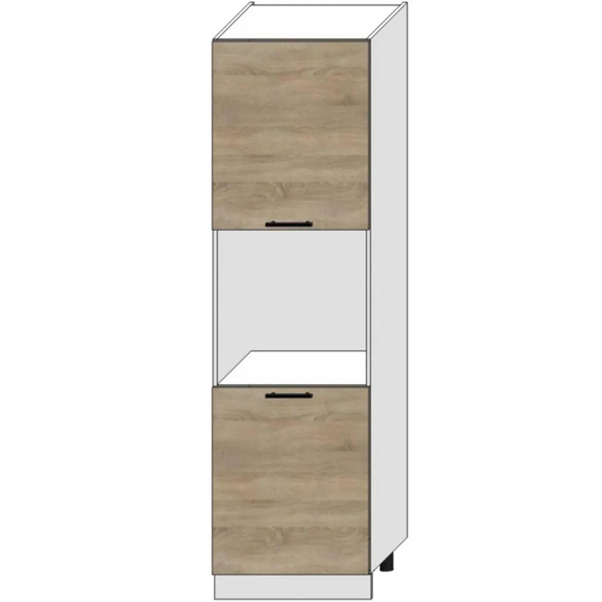 Bono kuhinjski element za rernu 2 vrata 60x56x213,3 natur/beli
