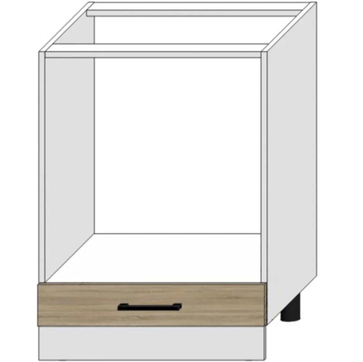 Bono kuhinjski element za rernu 60x51x82 natur/beli