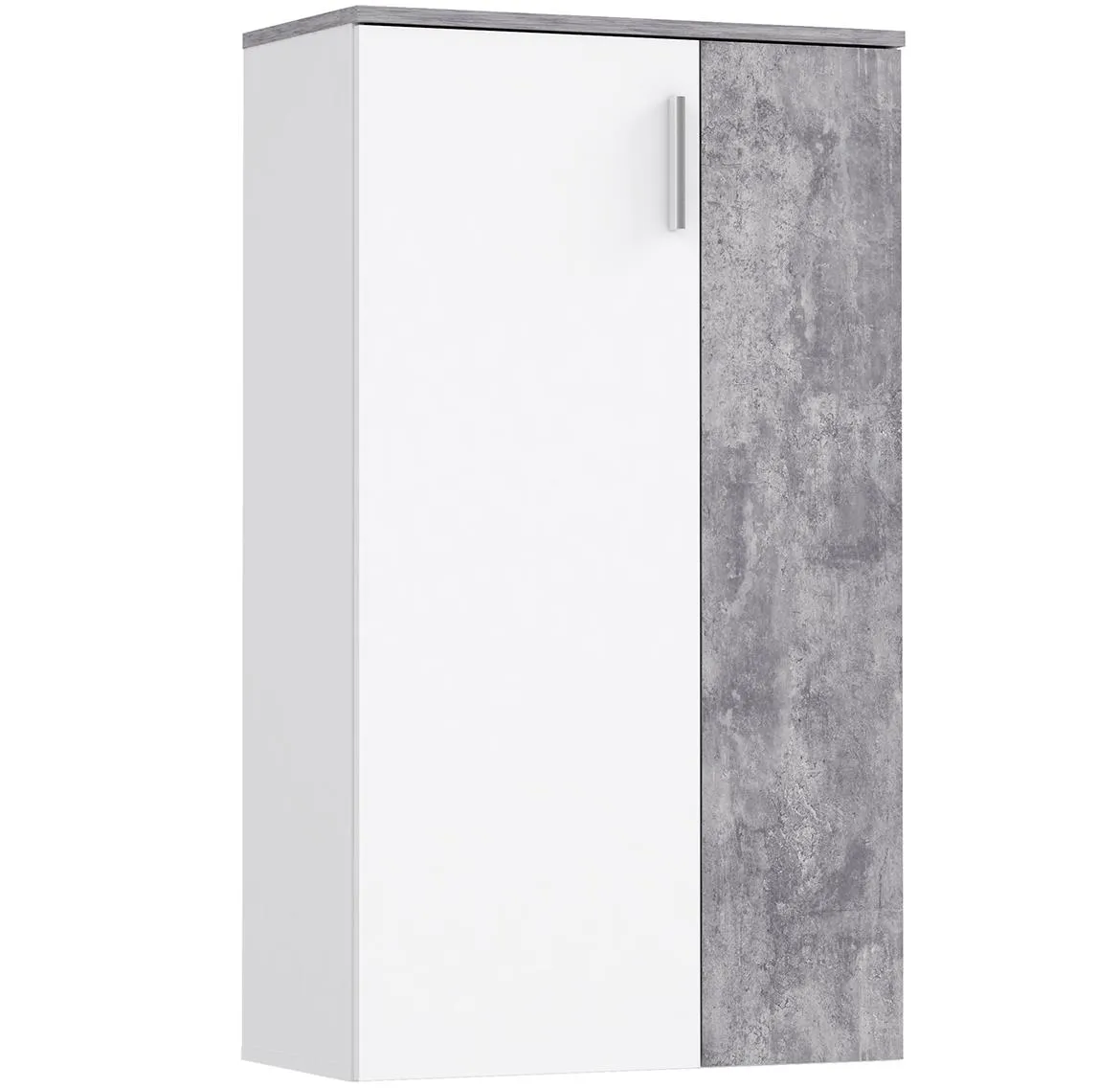 Boots komoda 2 vrata 69x34x120,5 bela/beton