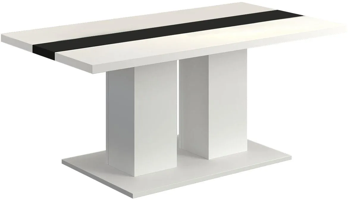 Boston klub sto 110x60x54 belo/crni