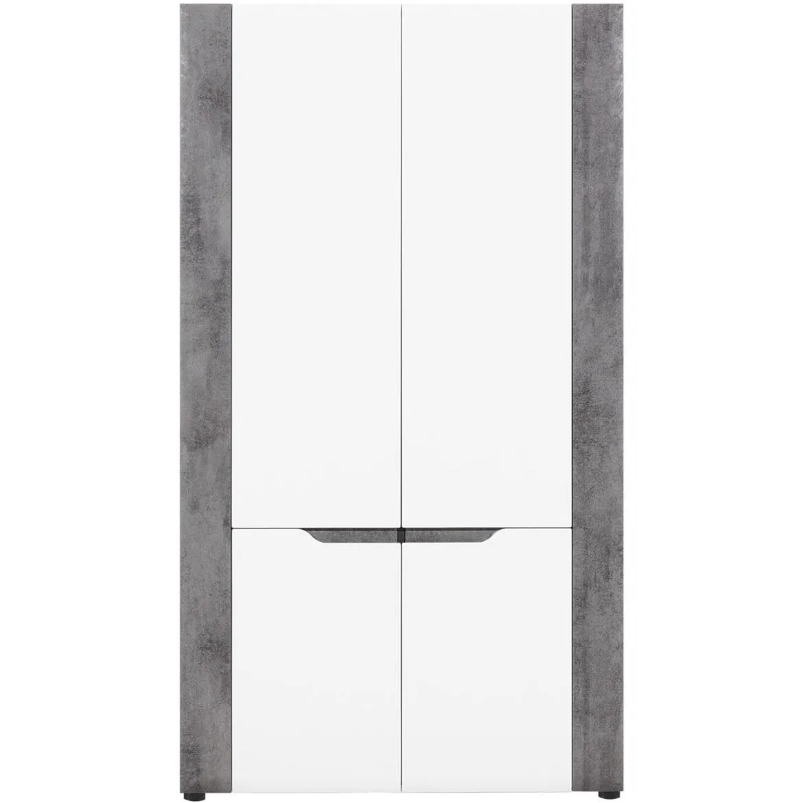 Brando 2d B07 Ormar 107x55x192 Beli/Beton siva