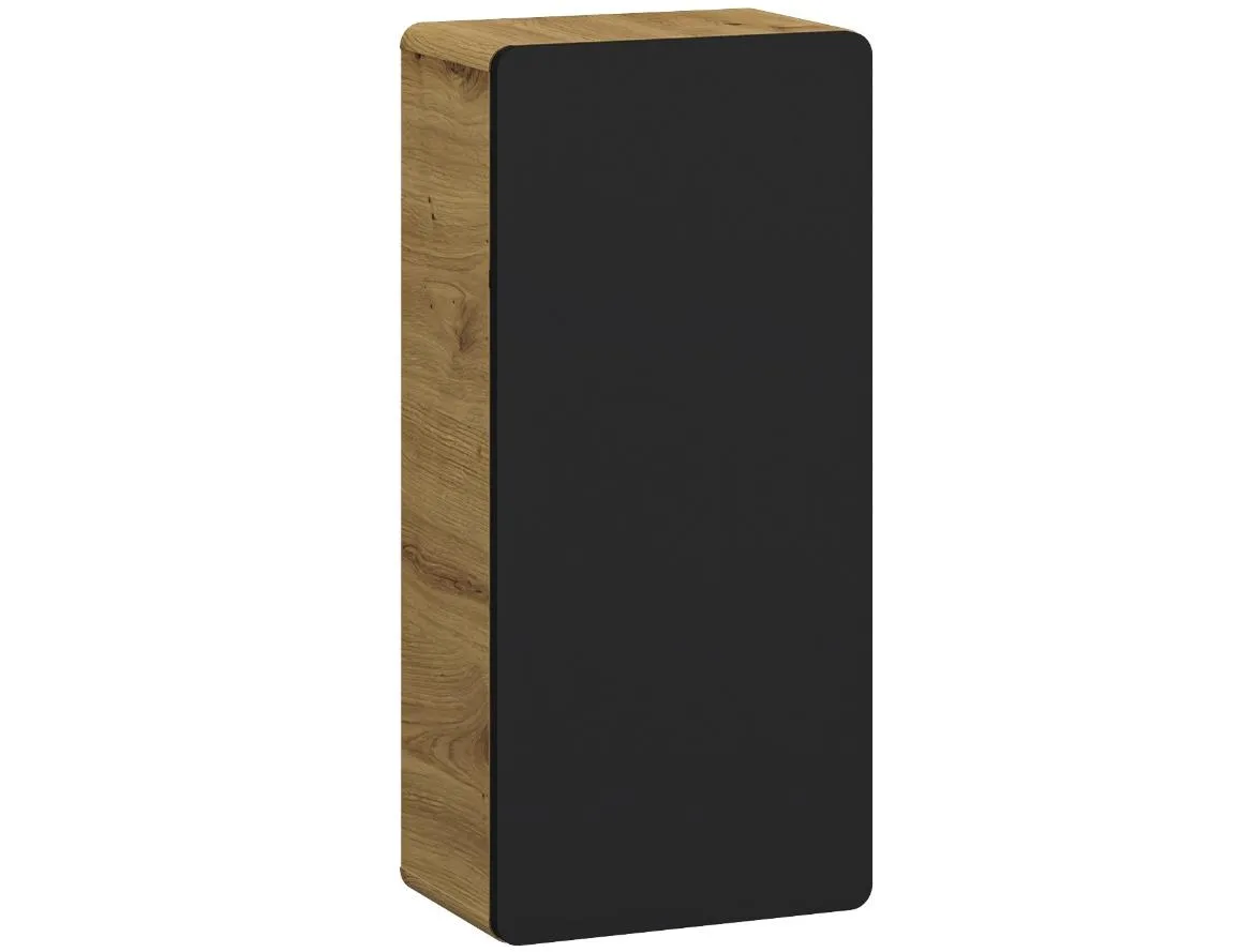 Bronx 35 viseci ormaric 35x21,6x75 natur artisan hrast/crna