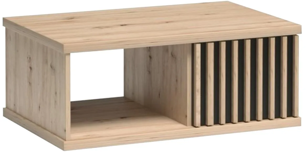 Cali klub sto 1 vrata+2 otvora 90x58x36 natur/crna