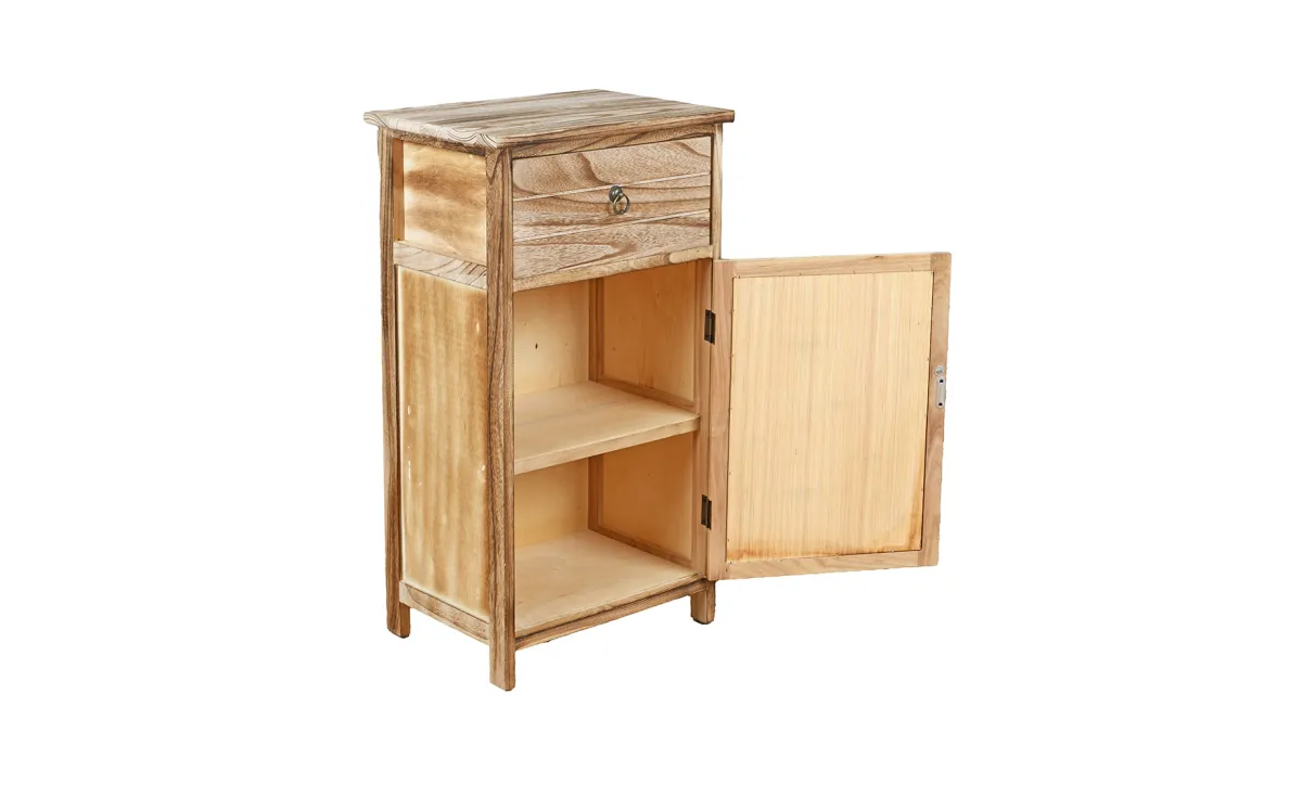 CALLUM KOMODA 1 FIOKA+1 VRATA 40x29x72 CM  NATUR/CRNA