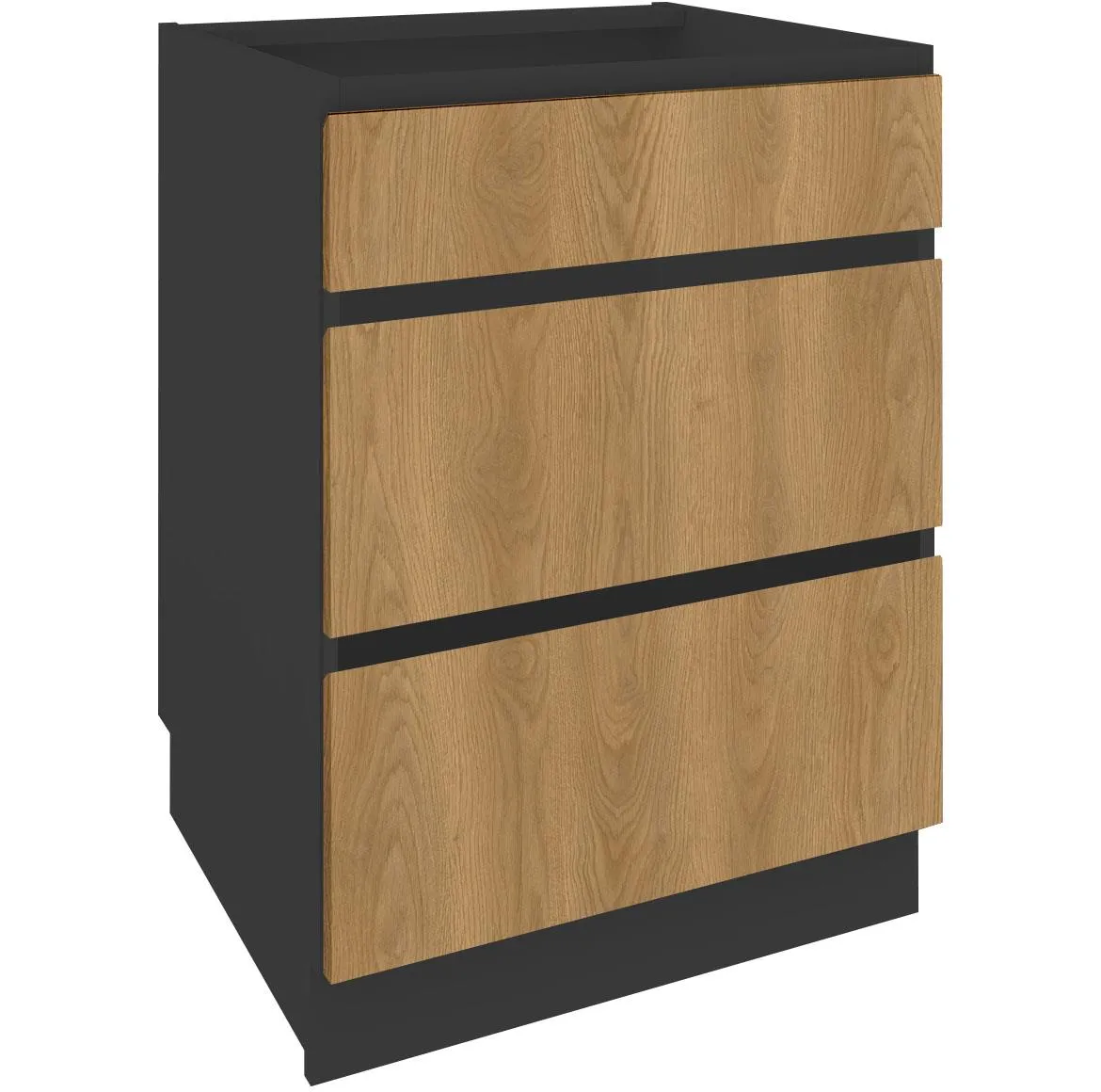 Campari DS6/3 kuhinjski element 3 fioke 60x54x87 cm crni/hrast
