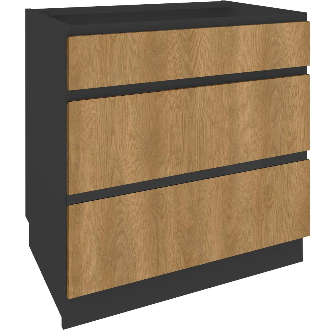 Campari DS8/3 kuhinjski element 3 fioke 80x54x87 cm crni/hrast