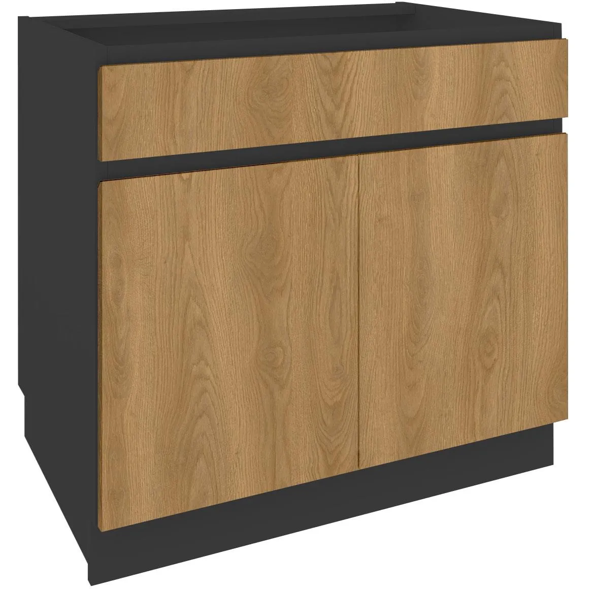 Campari DS9/1 kuhinjski element 2 vrata+2 fioke 90x54x87 cm crni/hrast