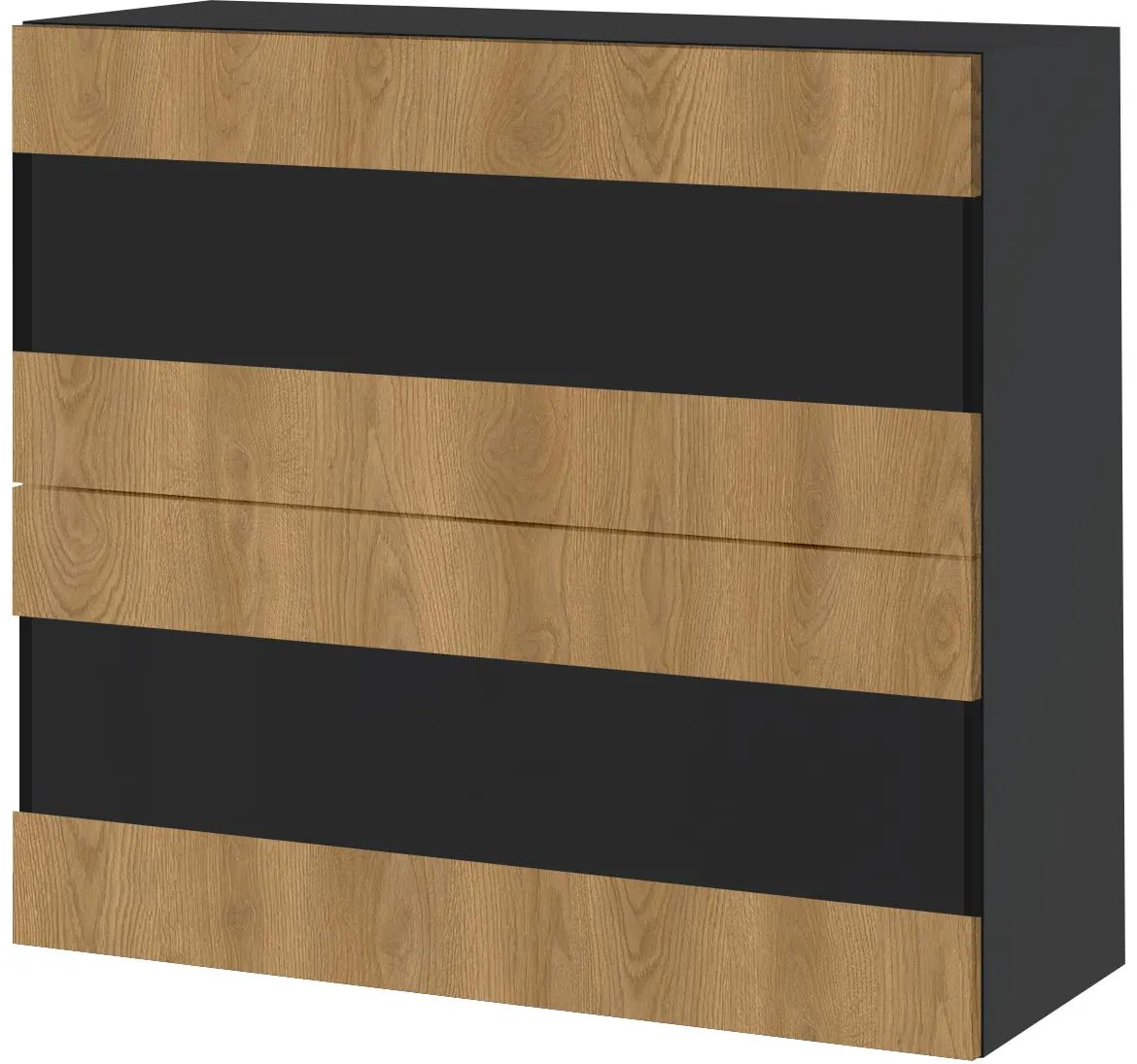 Campari WOW8/72 viseci kuhinjski element 2 vrata 80x32x72 cm hrast/crni