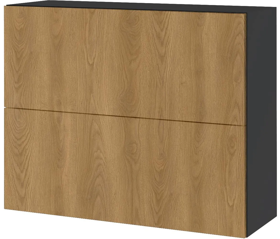 Campari WPO9/72 viseci kuhinjski element 2 vrata 90x32x72 cm crni/hrast