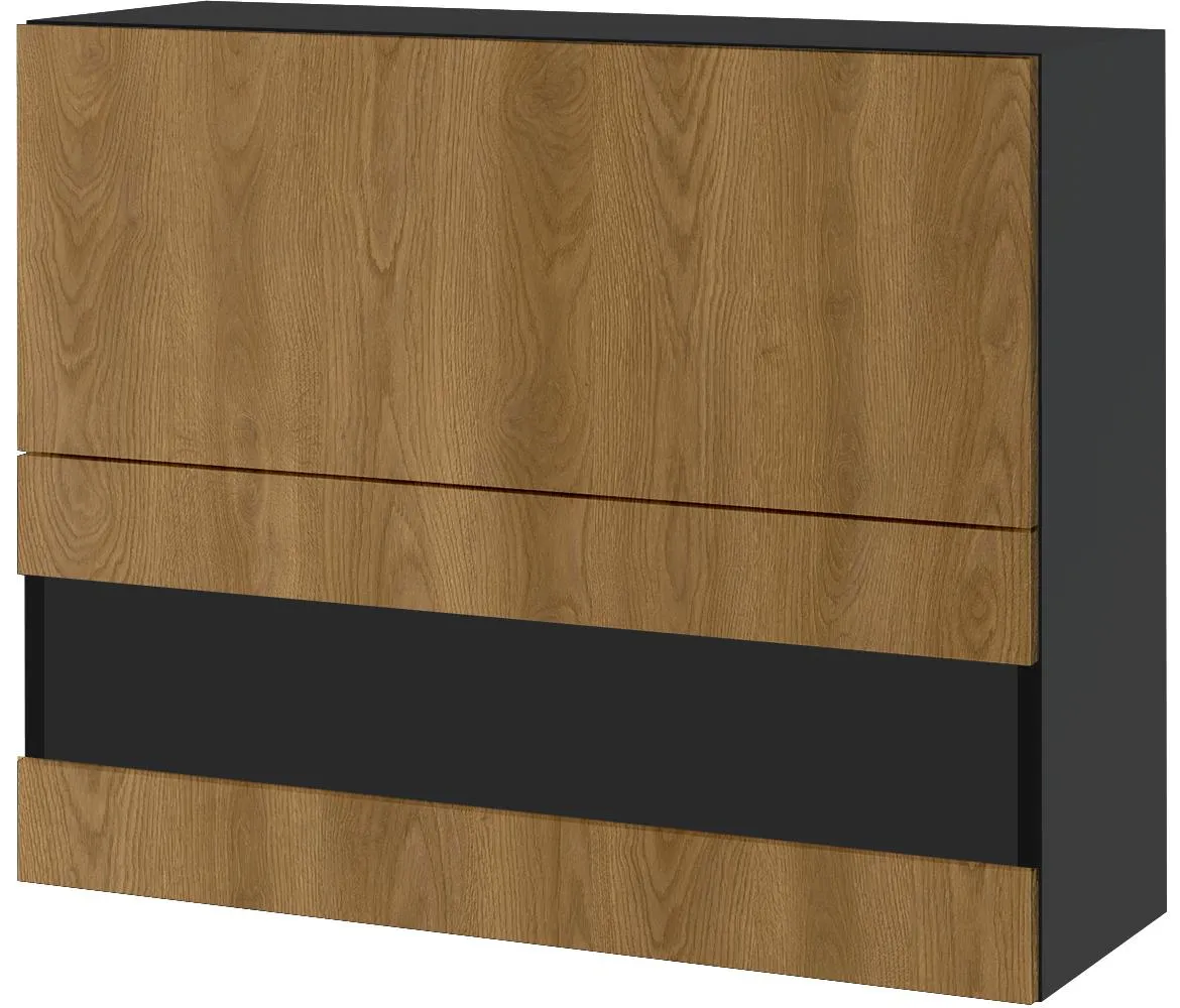 Campari WWPO9/72 viseci kuhinjski element 2 vrata 90x32x72 cm crni/hrast