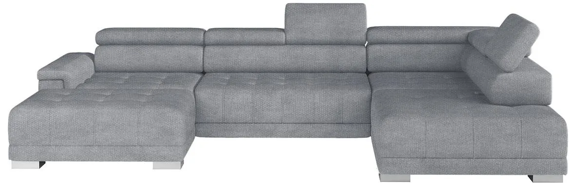 Campo XL Eden 18 ugaona garnitura 374x220x101 desna siva