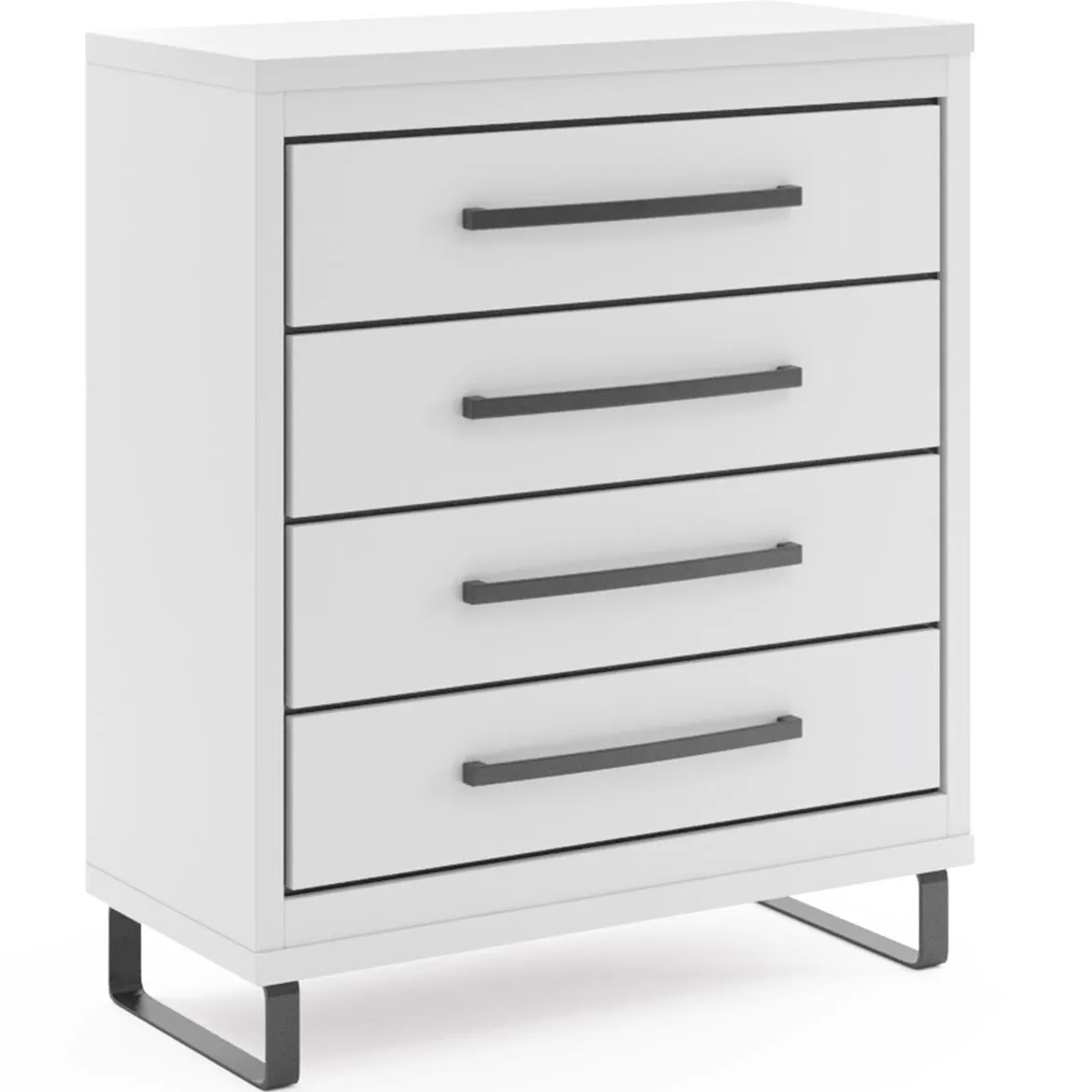 Capri komoda C01 4 fioke 90x41x108,6 cm bela