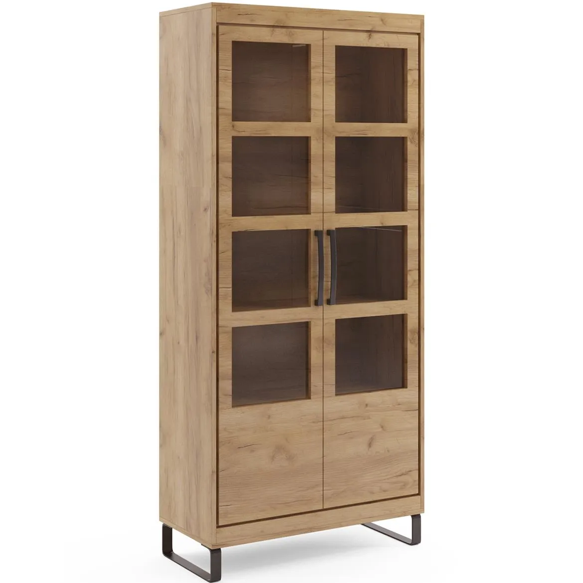 Capri vitrina C12 2 vrata 90x41x202 cm zlatni hrast