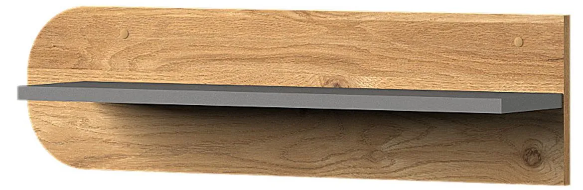 Carini CA10 zidna polica 70x16,5x19 cm hrast/siva