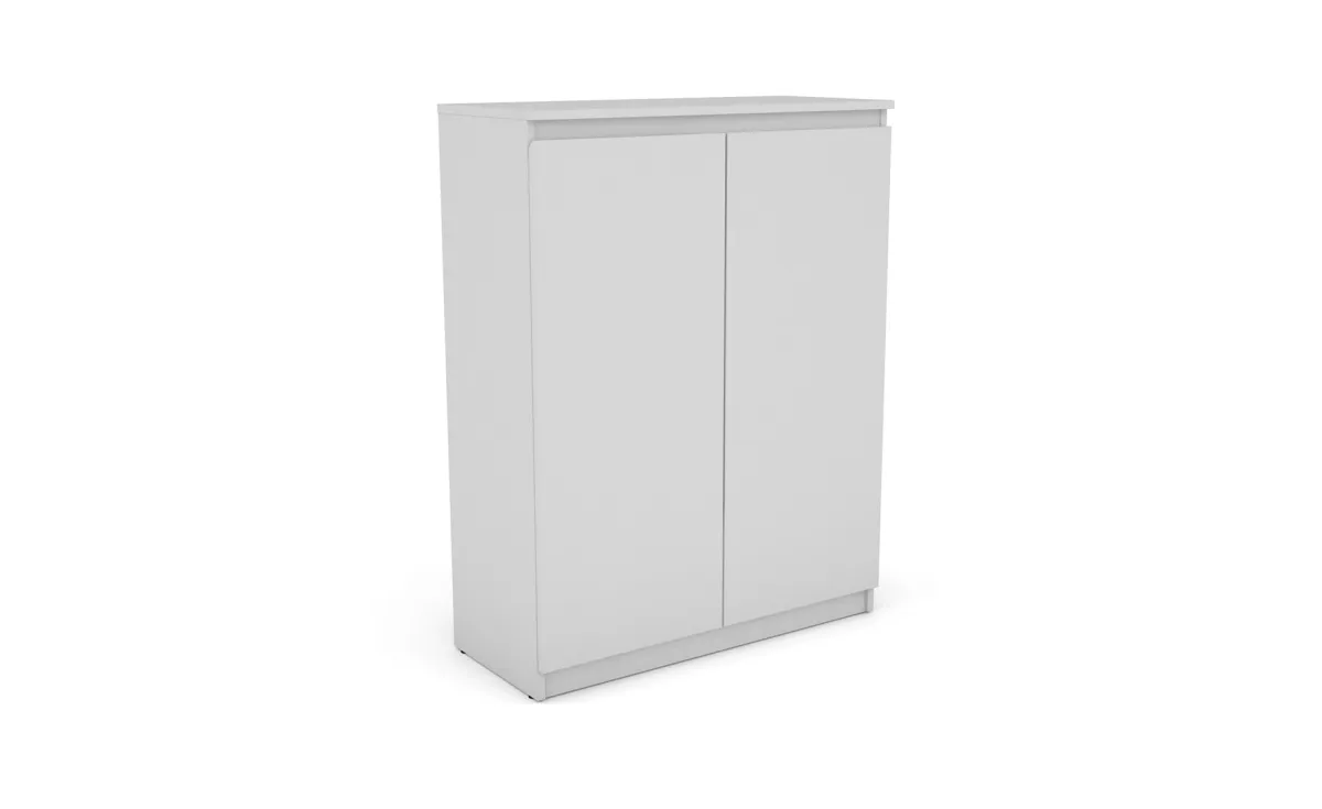 Carlos komoda 2 vrata 80x34x104cm bela