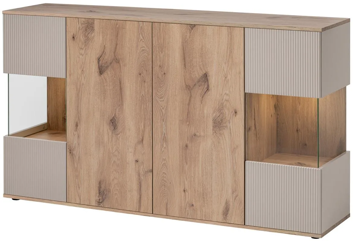 Catalina Dvc Ct Sb komoda 160x40x92 Wiking hrast/kašmir bež