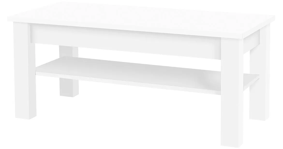 Cezar klub sto 1 polica 110x61x48 beli