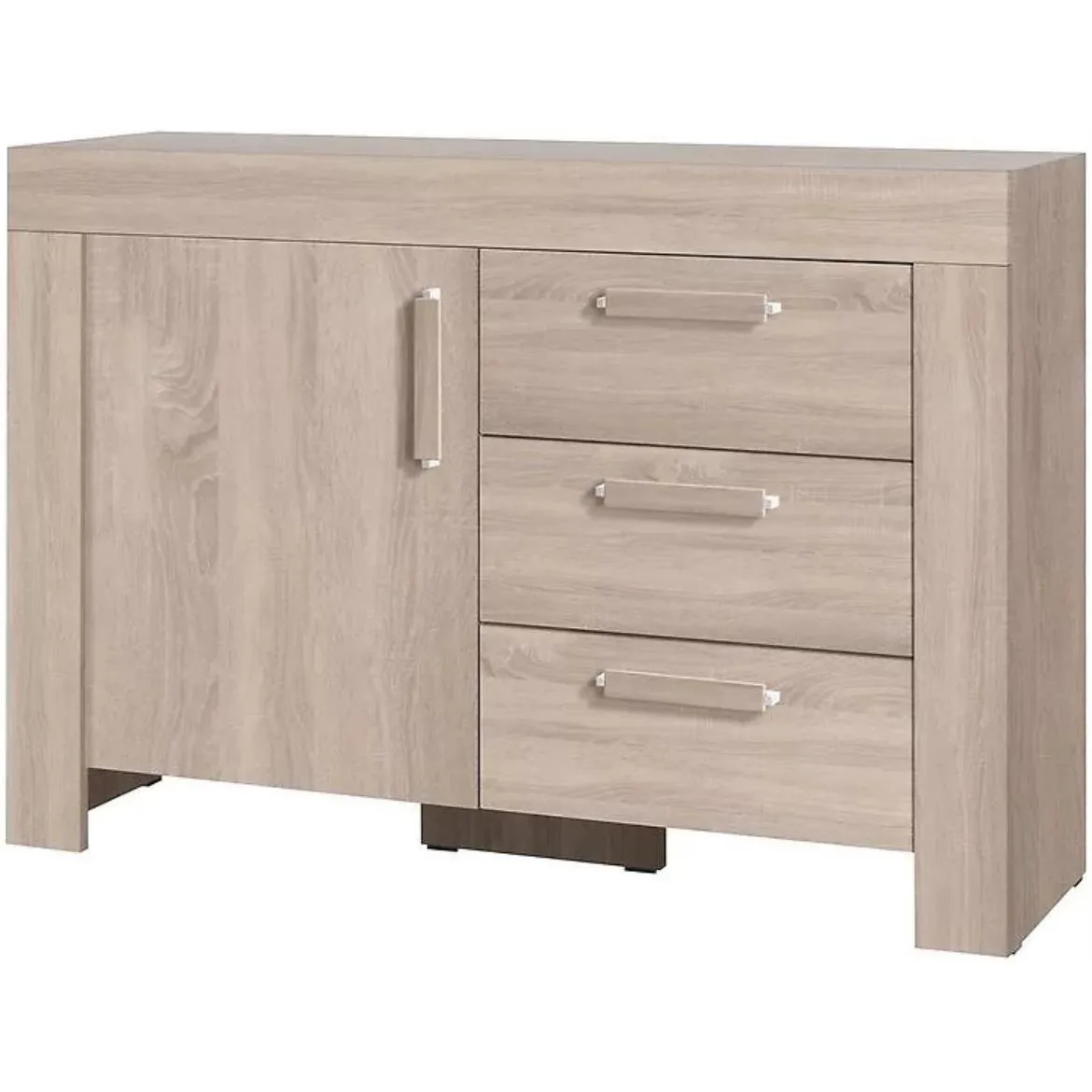 Cezar komoda 1 vrata + 3 fioke 120x42x85 cm natur (sonoma hrast)