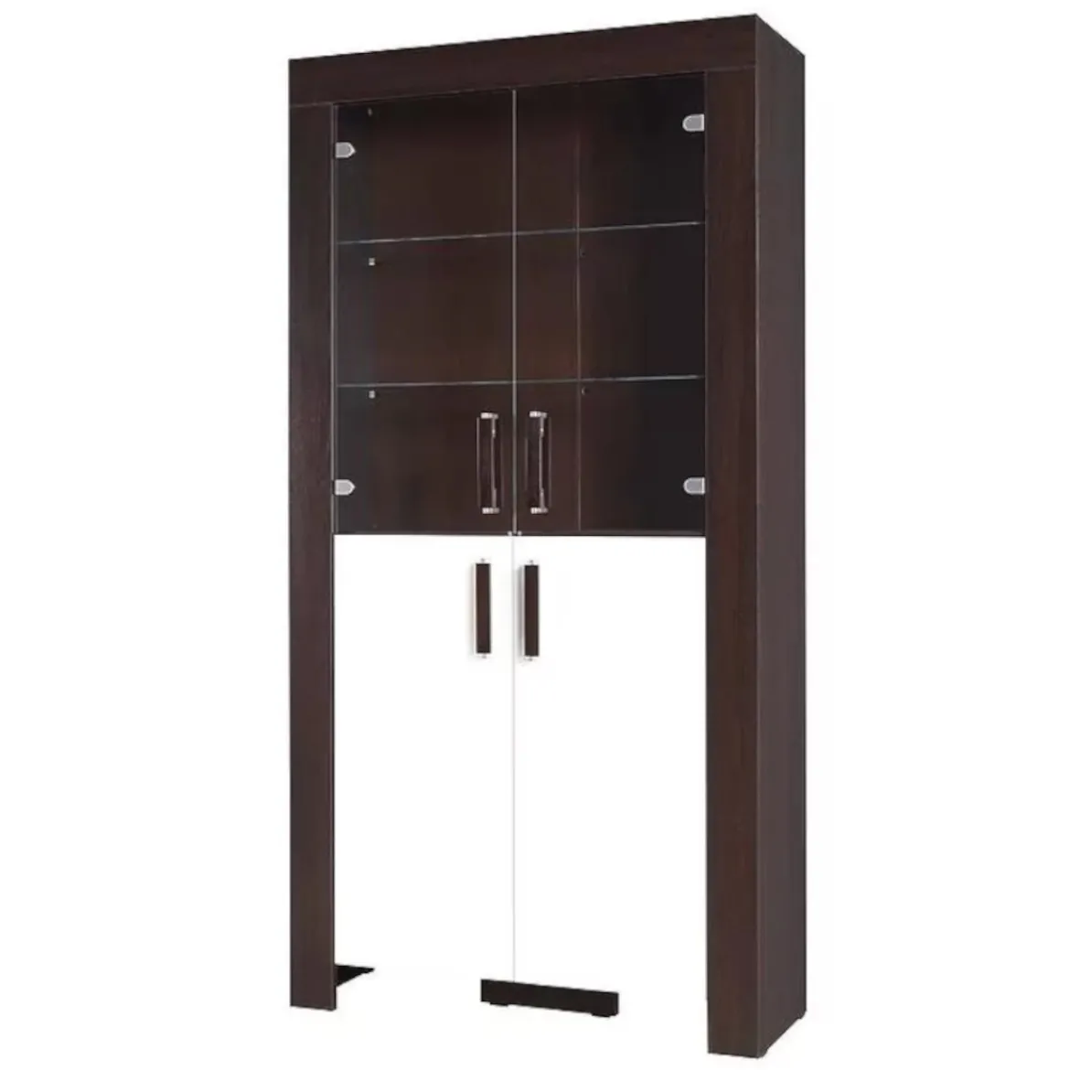 Cezar vitrina 4 vrata 100x42x201 wenge/bela