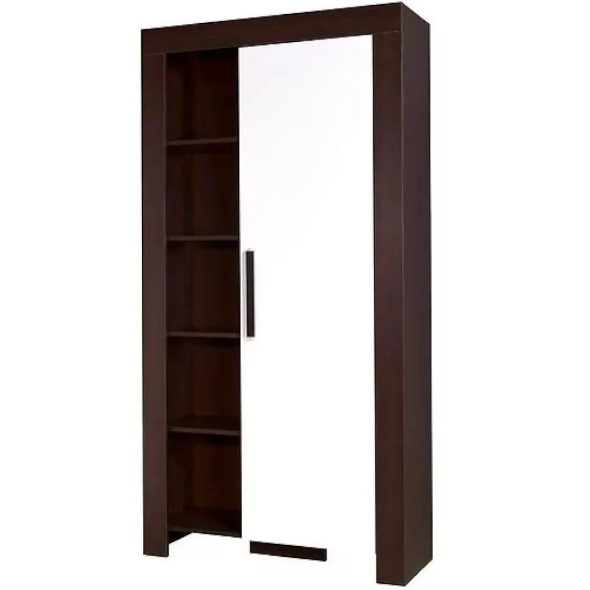Cezar vitrina ormar 1 vrata+4 police 100x42x201  wenge/bela