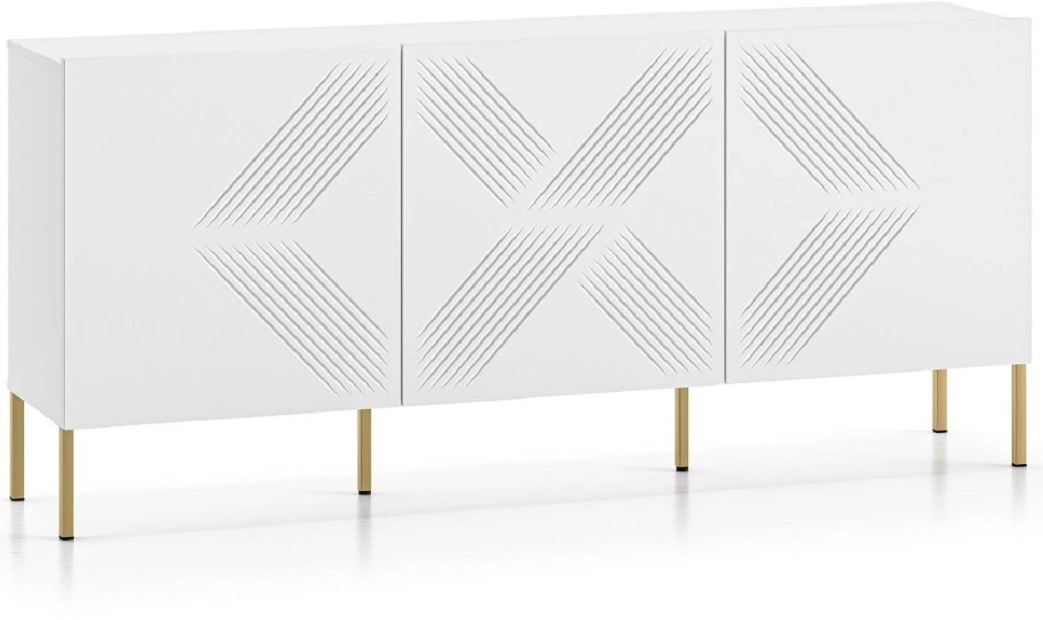 cišcenje 02 bela/zlatna komoda