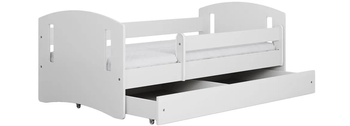 Classic decji krevet sa podnicom 90x164x65 cm beli
