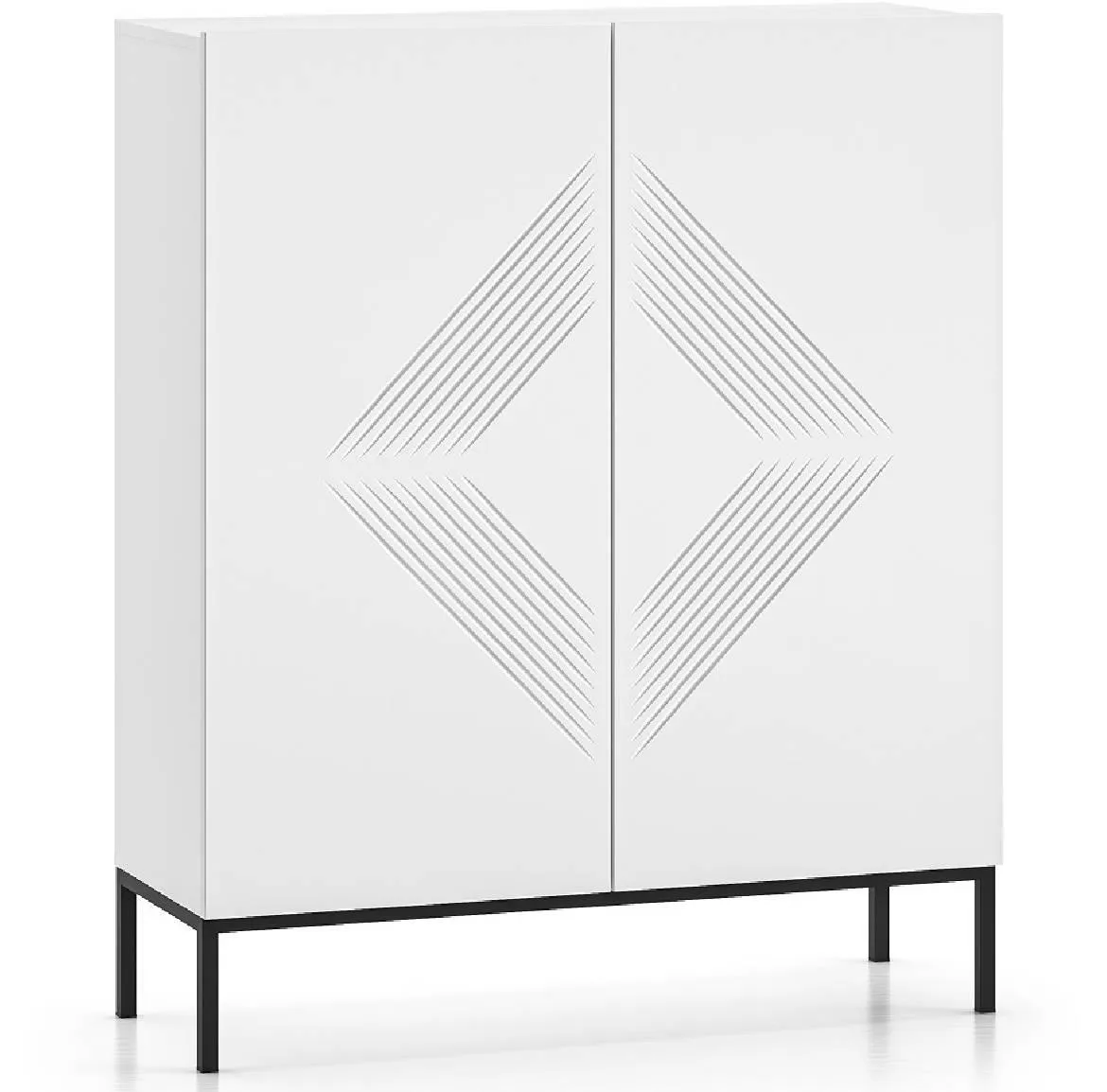 Clearing 01 komoda 2 vrata 100x37x120 cm bela