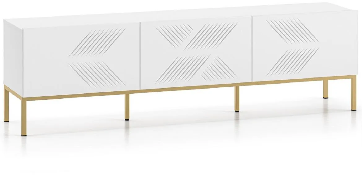 Clearing 04 TV komoda 3 vrata 170x37x50 cm bela