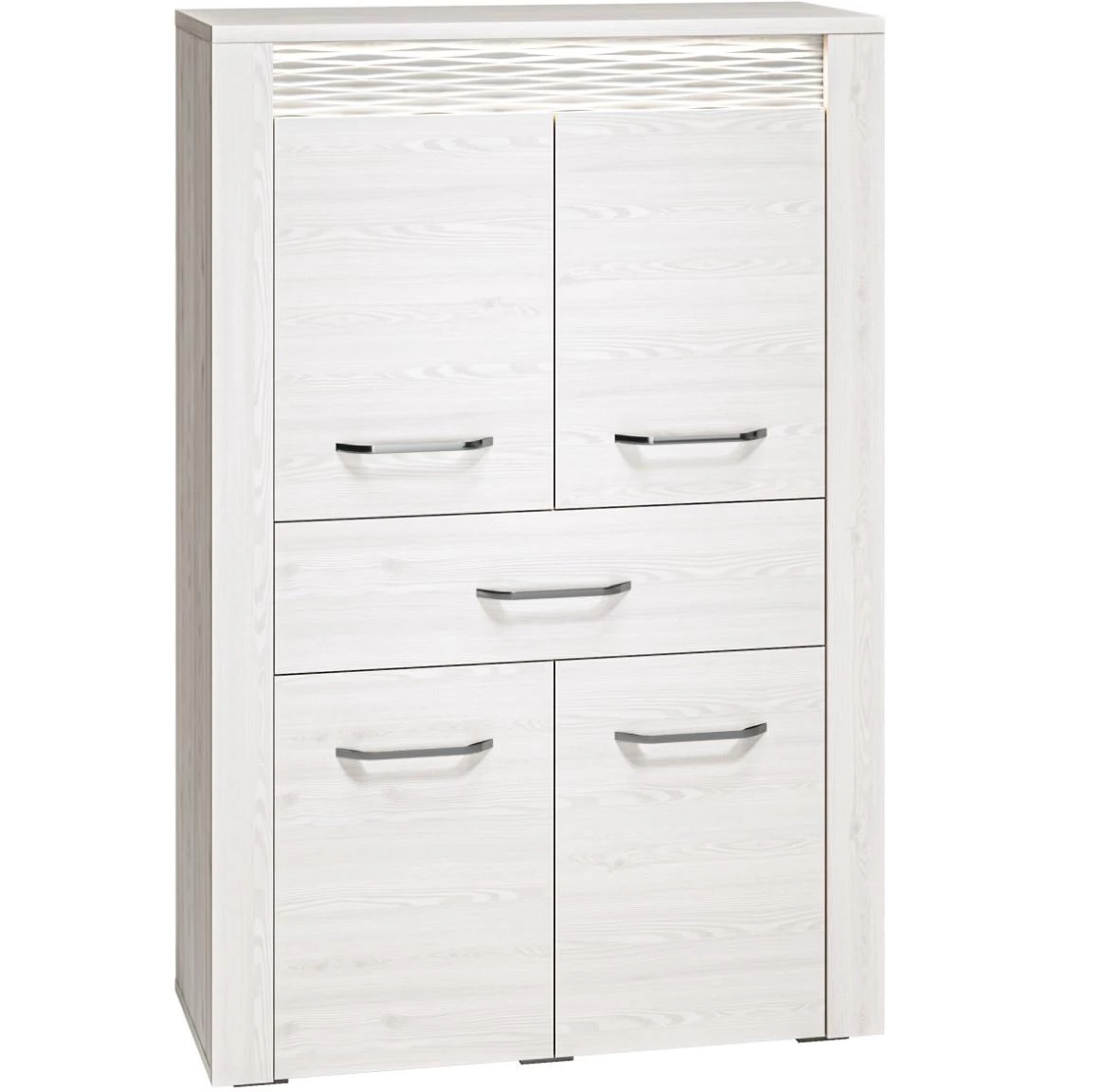 Clermont 06 4 vrata+1 fioka 92x40x140 cm bela