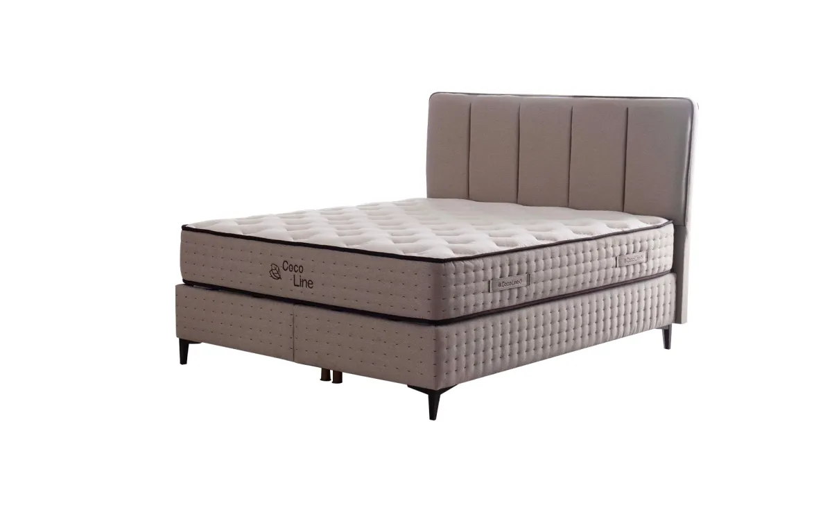 Coco line boxspring krevet 168x213x118 cm bež