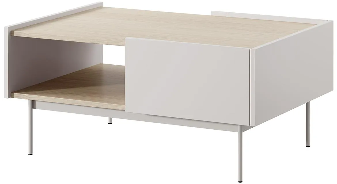 Color klub sto sa 2 fioke 97x65x45 cm bež kašmir