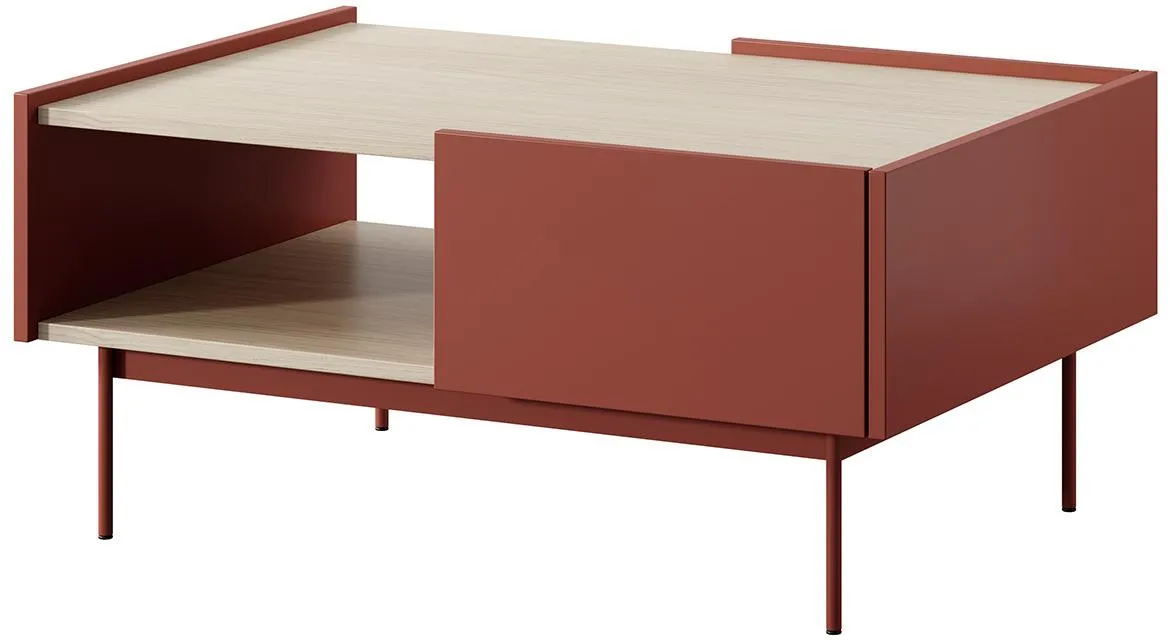 Color klub sto sa 2 fioke 97x65x45 cm ciglasti