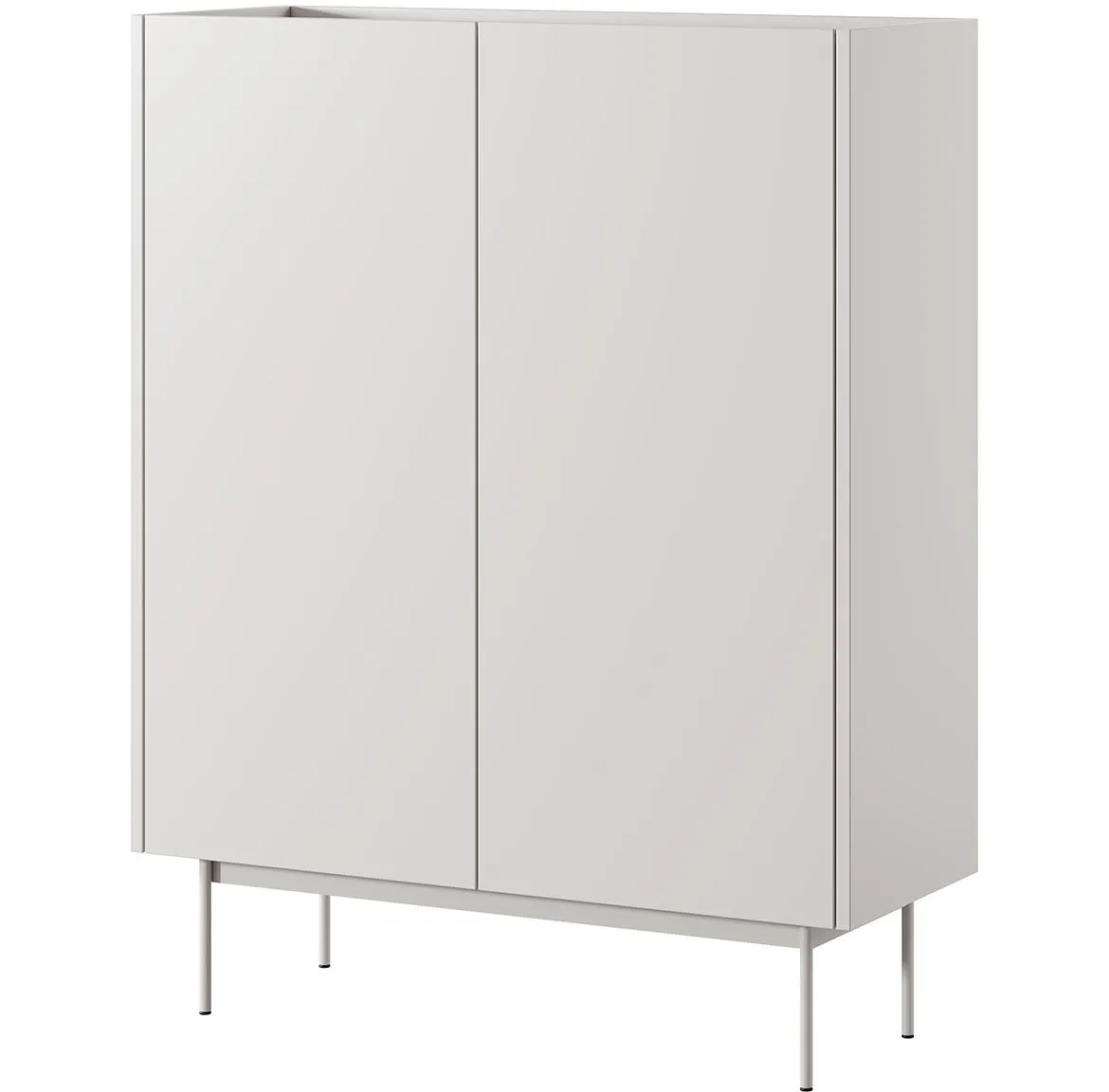 Color komoda sa 2 vrata 97x37x122 cm bež kašmir/natur (Linea hrast)