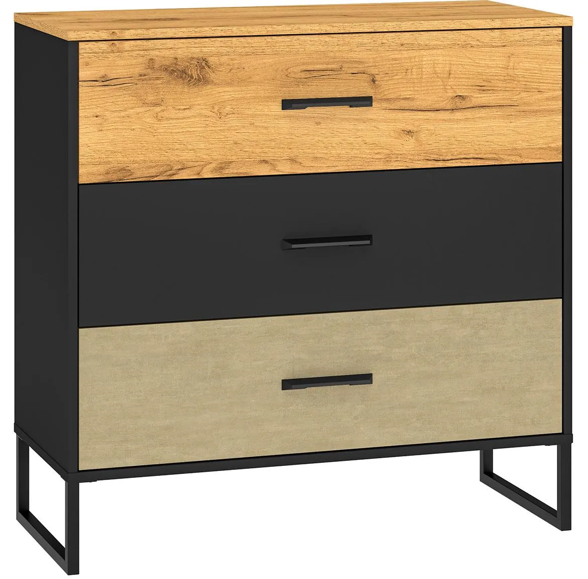 Colt 05 komoda 3fioke 92x40x90 natur crna