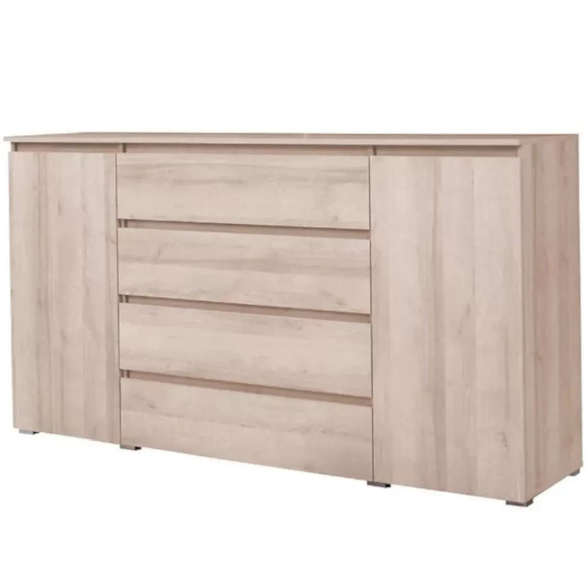 Cosmo komoda 2 vrata+4 fioke 184x41x97 natur (sonoma hrast)
