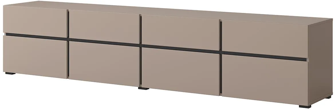 Cross 4k4s TV komoda 4vrata+4fioke 225x40x48 cappucino/crna