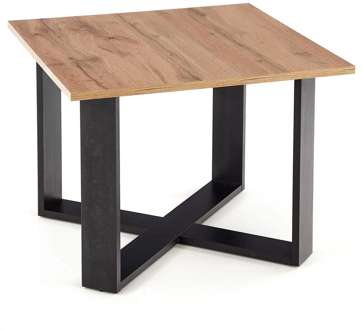 Cross klub sto 67x67x55 cm natur (wotan hrast)/crni