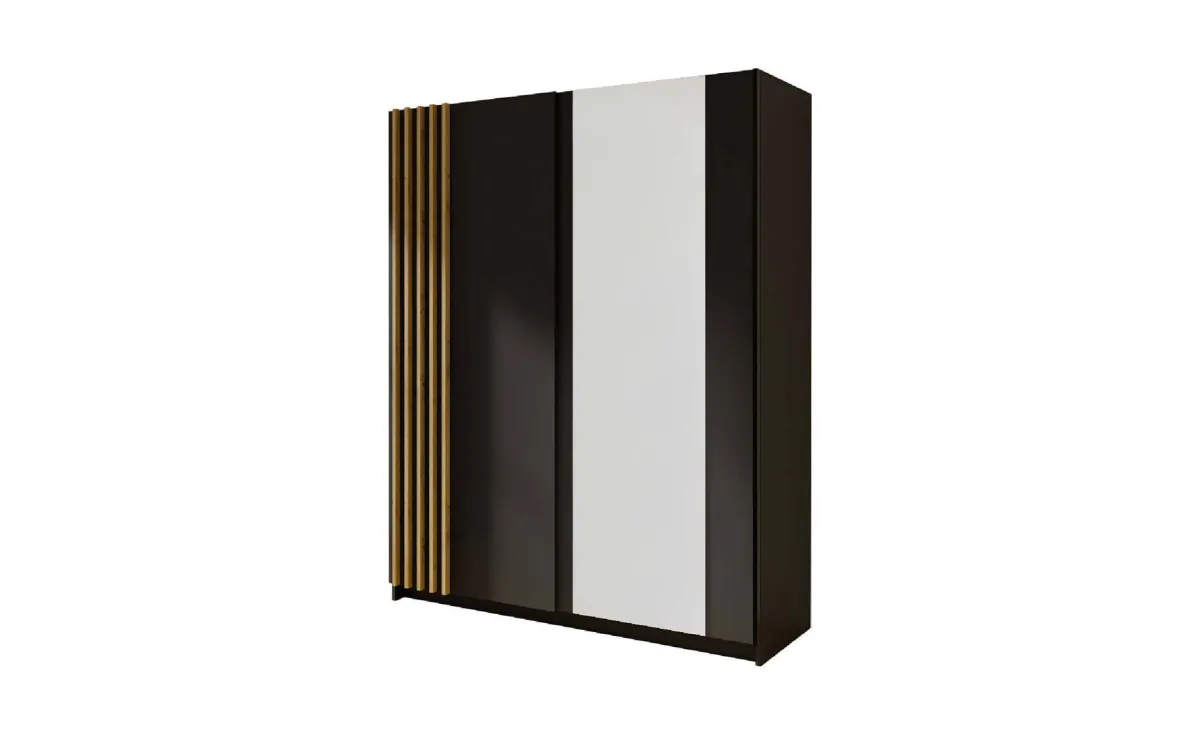 Daster III kl. ormar 2 vrata 150x63x200 cm crni/artisan