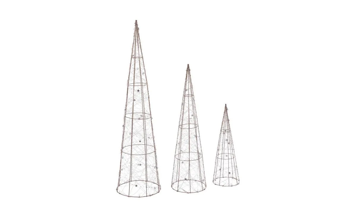 Dekoracija Cone set 3/1 warm white 80 cm 90 LED