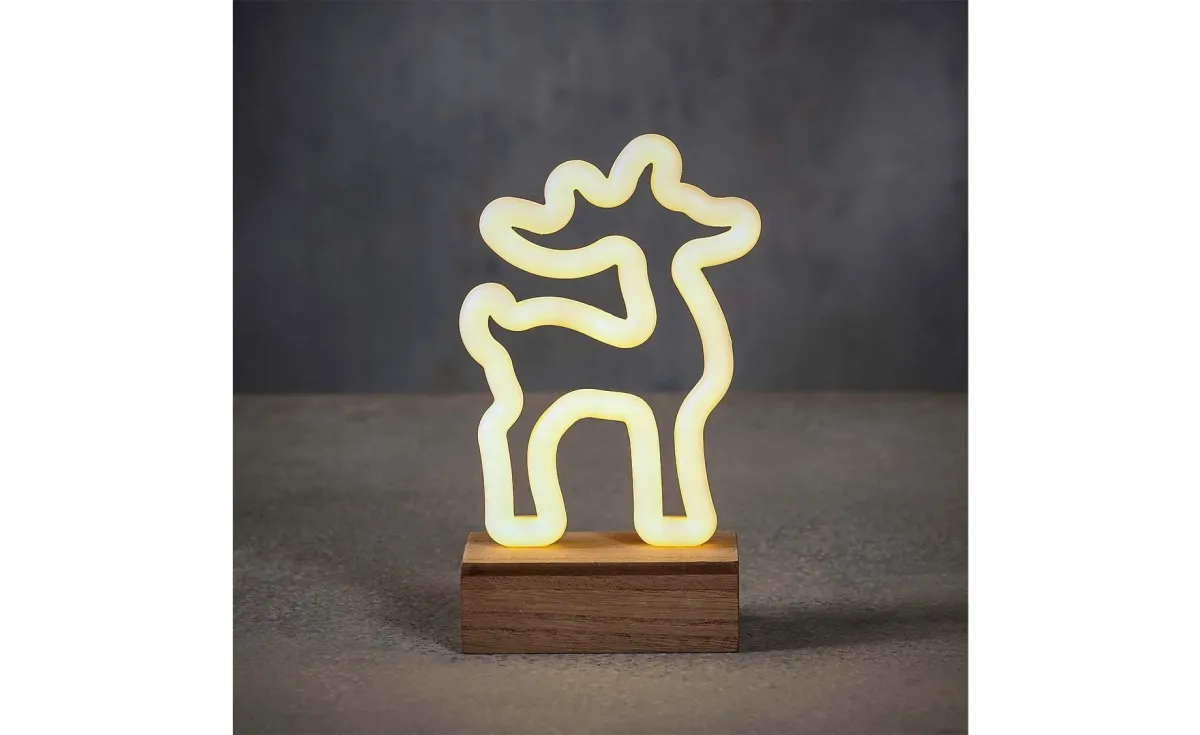 Dekoracija reindeer neon light 88 led warm white