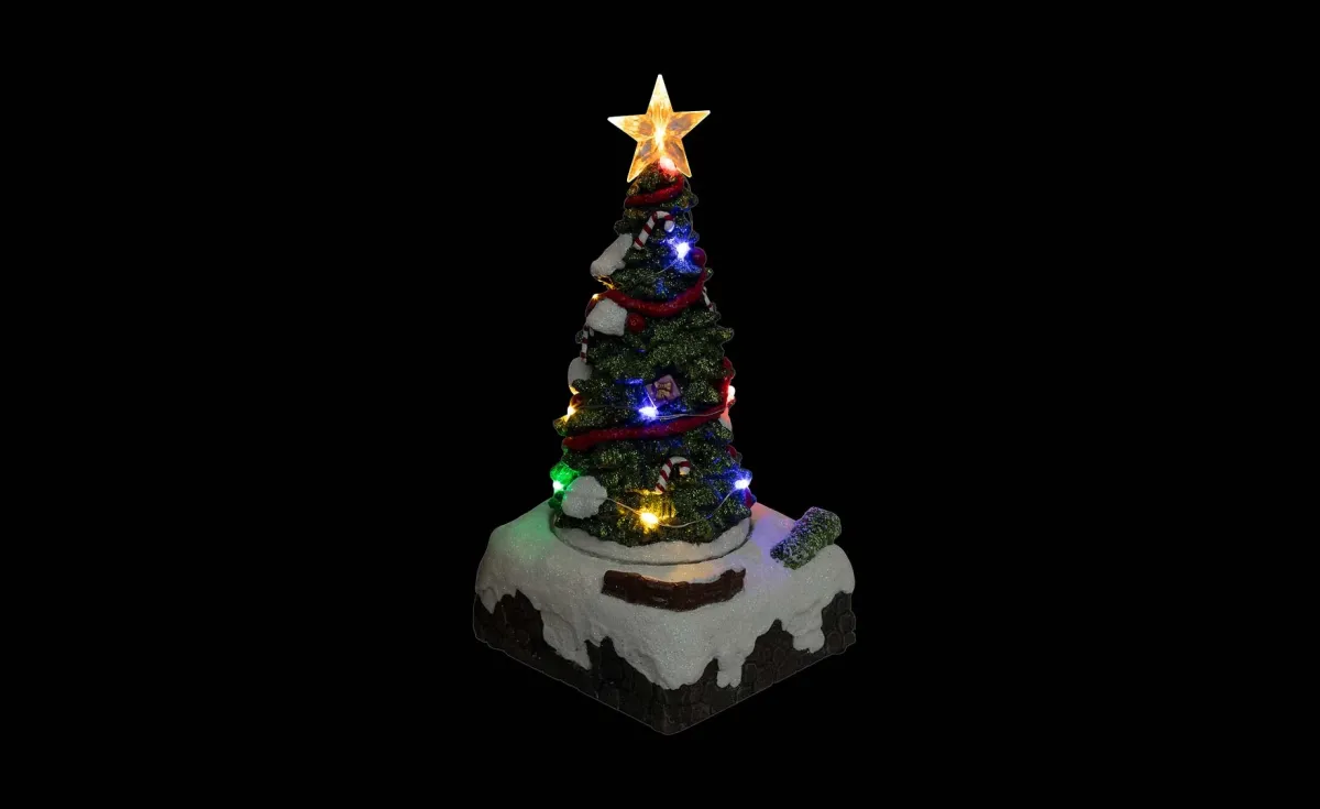 Dekoracija Village tree 13 LED 22.5x12.5x12.5 cm