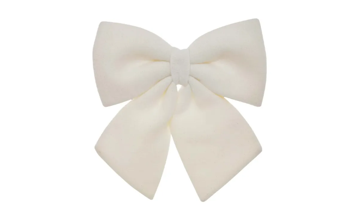 Dekorativna mašna 40x43 cm white wool